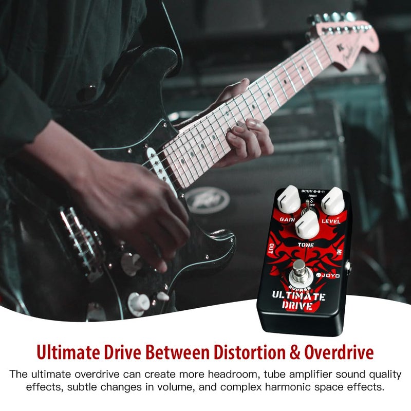 JOYO Overdrive Distortion Pedal Rich Bordering-on-Distortion Overdrive for Electric Guitar Effect - Bypass (Ultimate Drive JF-02) - Image 2